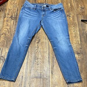 Harley-Davidson size 14 petite Light Blue skinny Ankle Jeans stretch comfy‎ PPE